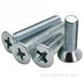 Grade 4.8 Blue white zinc cross recessed countersunk head screws DIN965